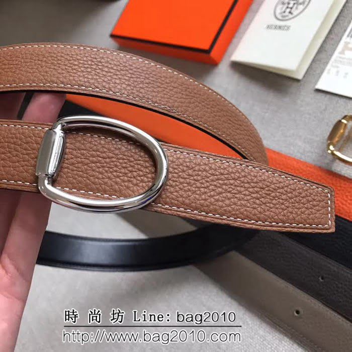 愛馬仕HERMES REVERSIBLE LEATHER STRA 官網同步 原版皮高端男士皮帶 HHG1561